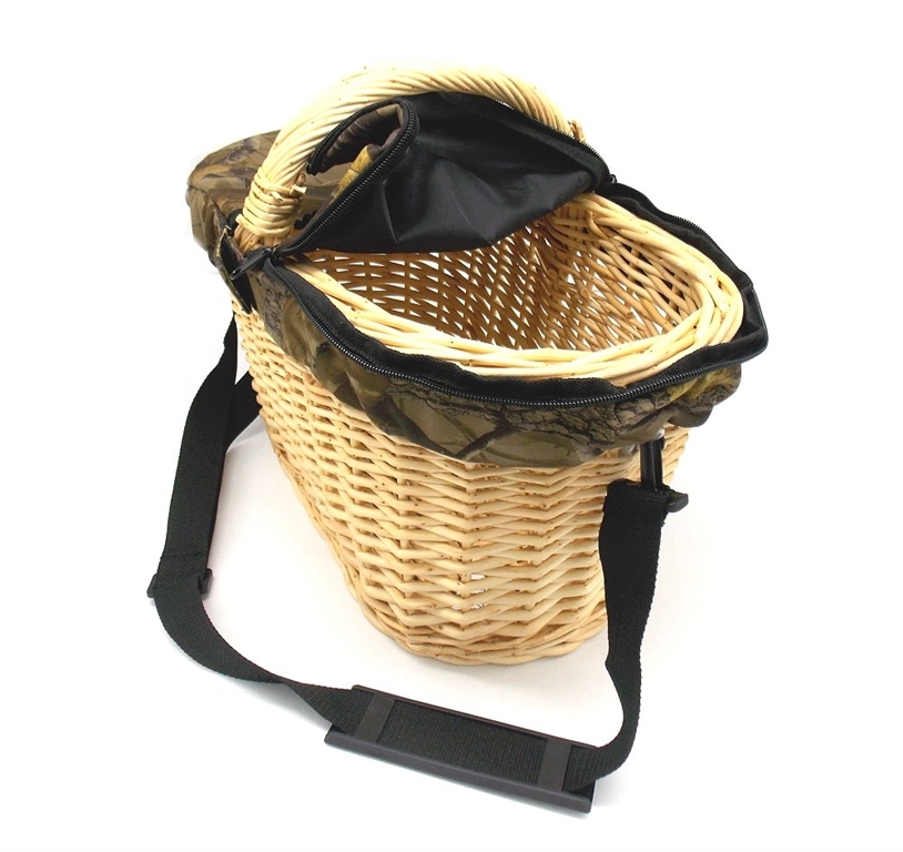 Cesta paniere Rasport in vimini bianco porta funghi  