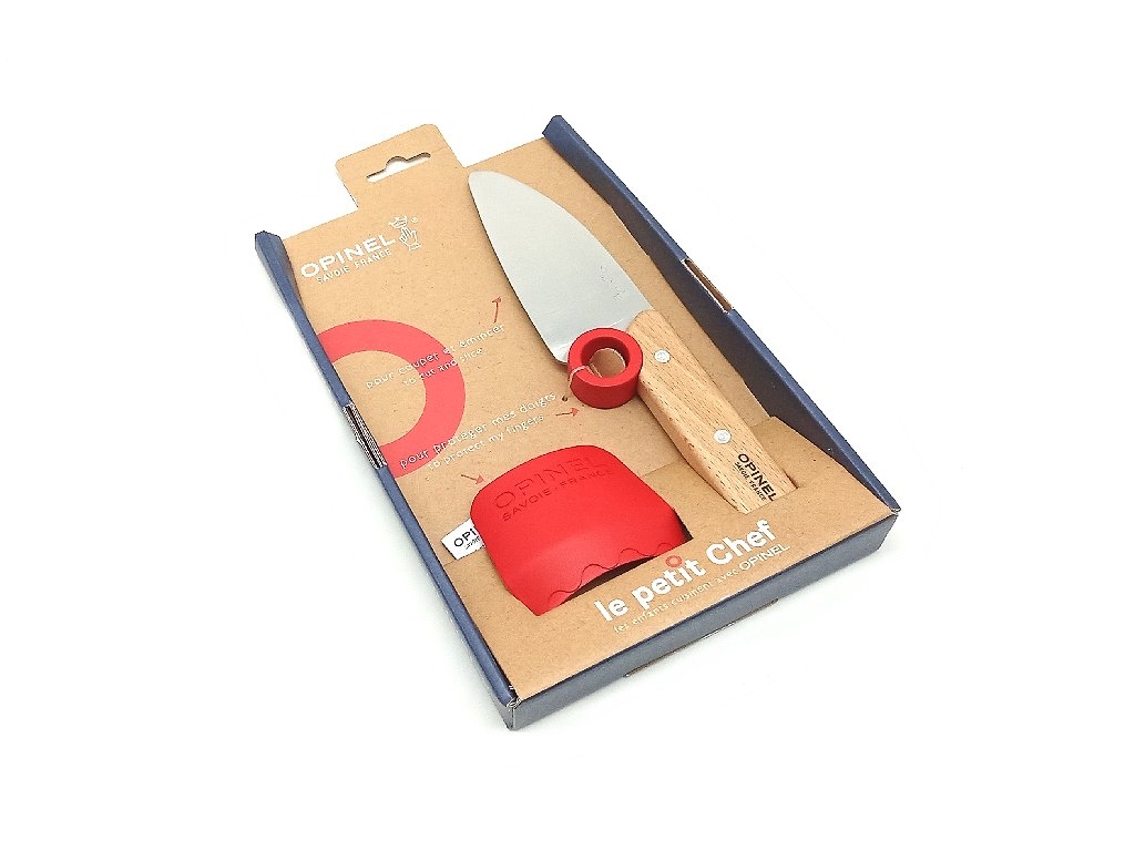Coltello  Opinel set  2  pezzi  Le Petit Chef  Rosso