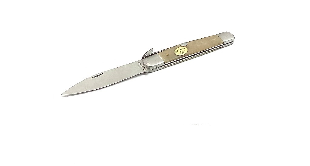 Coltello artigiano machete  al carbonio con manico in corno di toro