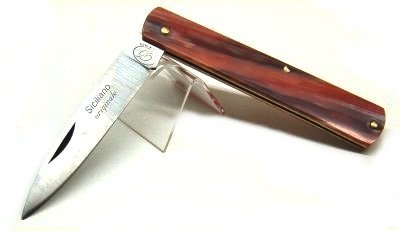 Coltello “Siciliano”. Manico legno. cm 19