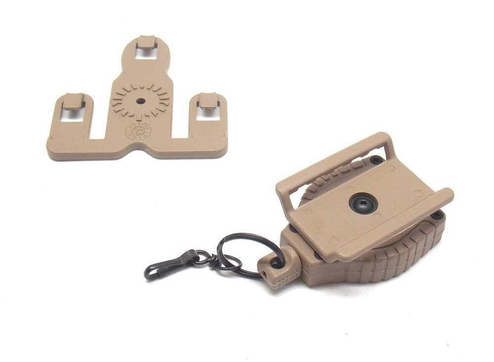 Correggiolo per pistola e portachiavi retrattile a carrucola con blocco in chiusura Vega 8V31 in polimero