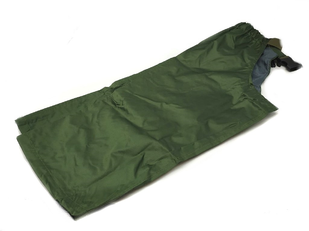 Cosciali gambali aperti davanti in nylon impermeabile con cintura elastica e tasche