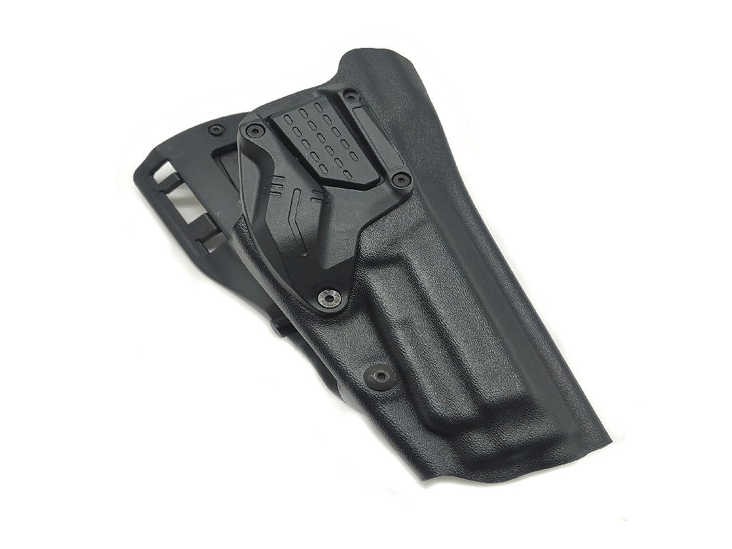 Fondina Radar in Kydex con passante girevole con pulsante indice di sgancio per pistola beretta 92/98