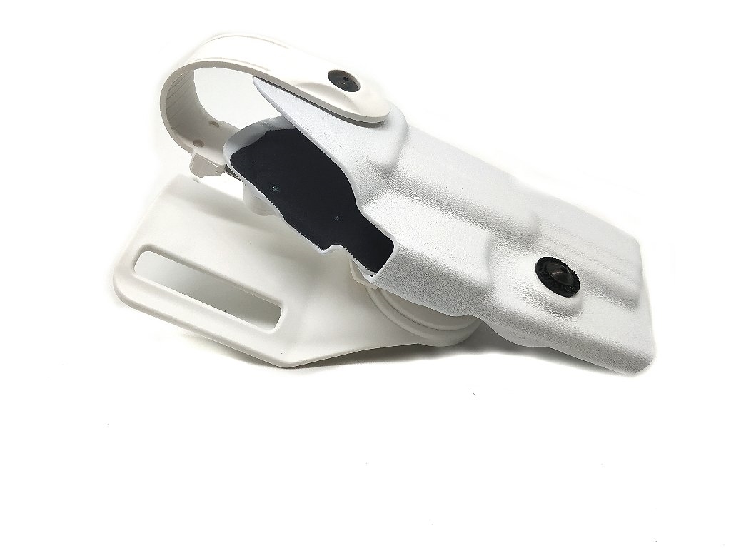 Fondina Vega in polimero VKD804 e 8K24 con pulsante di sicurezza per Glock 17  per Polizia Locale 