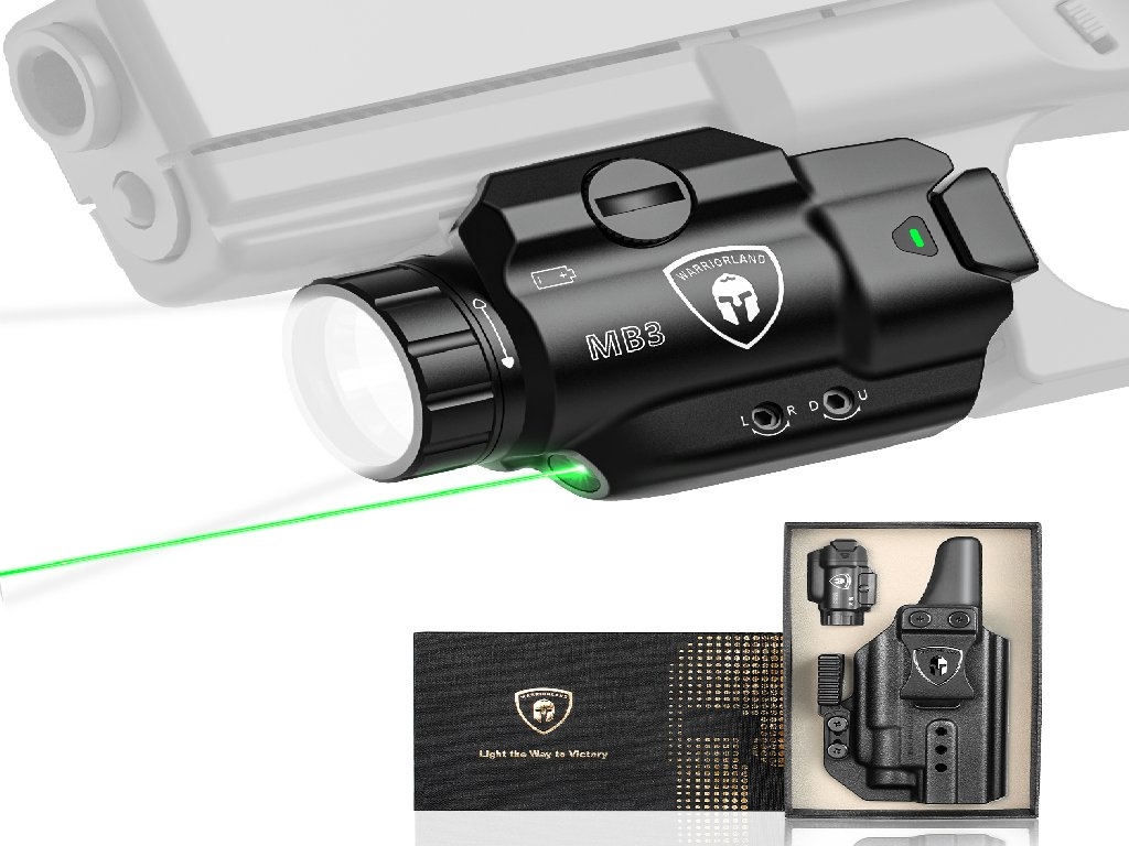 Fondina Warriorland con Laser e torcia MB3 per pistola Glock 17 - 19
