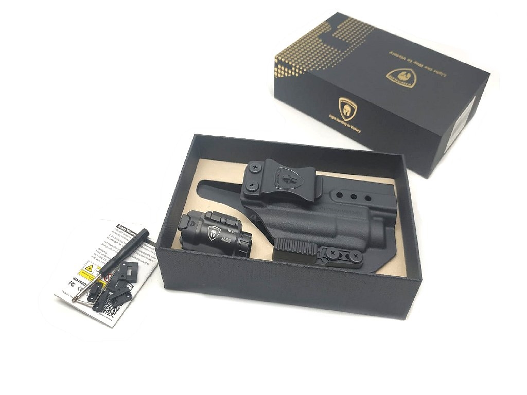 Fondina Warriorland con Laser e torcia MB3 per pistola Glock 17 - 19