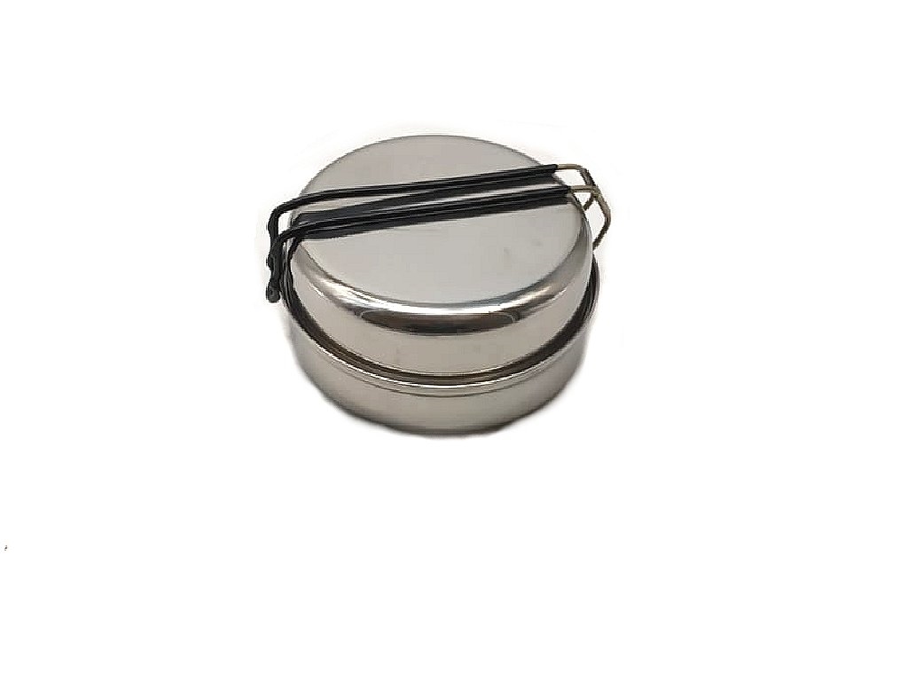 Gavetta set cottura Miltec in acciaio inox  per 1 persona