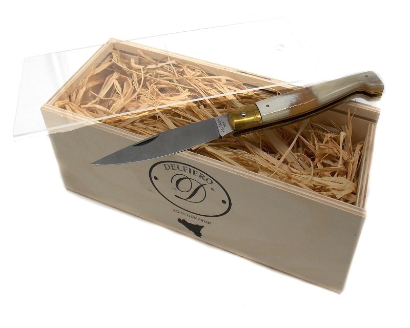 Pattada Steak Knife 22 Cm In Horn With Delfiero Selection From Box Delfiero  S.r.l.