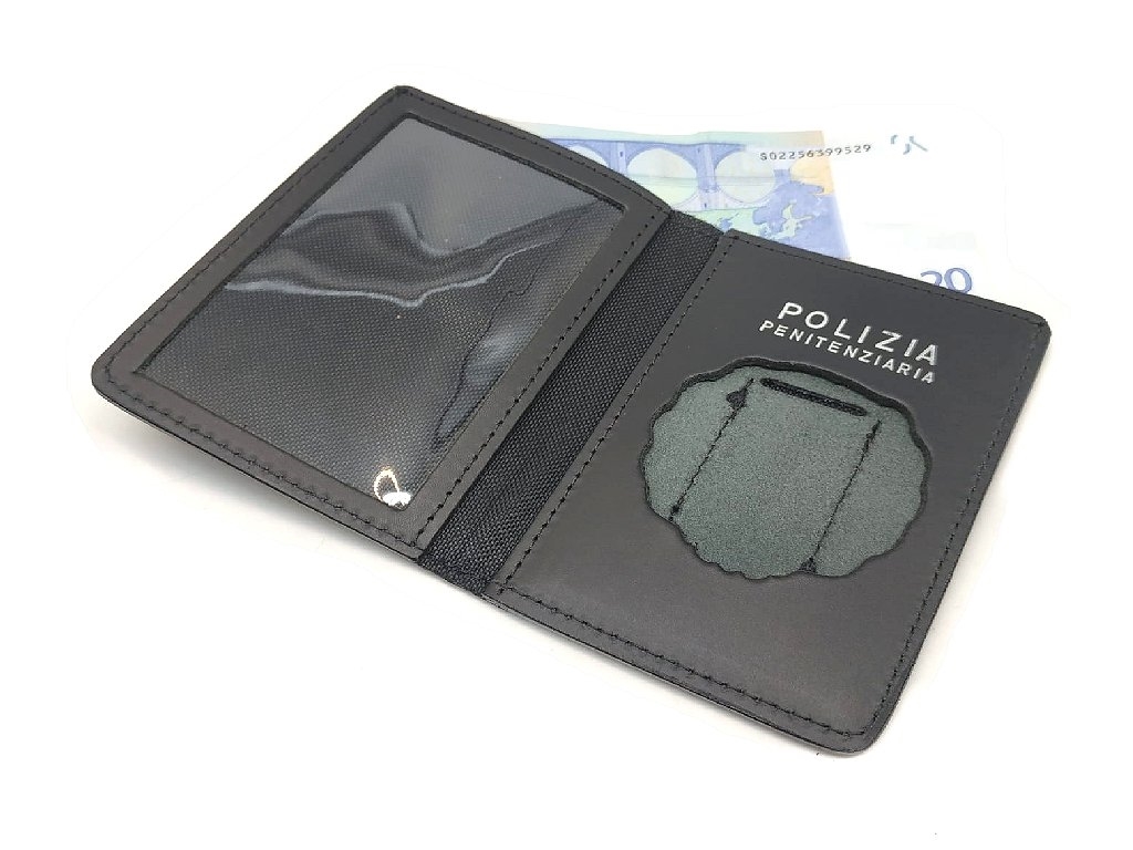 Porta foglio Vega in cuoio 1WP10 per placca polizia penitenziaria 