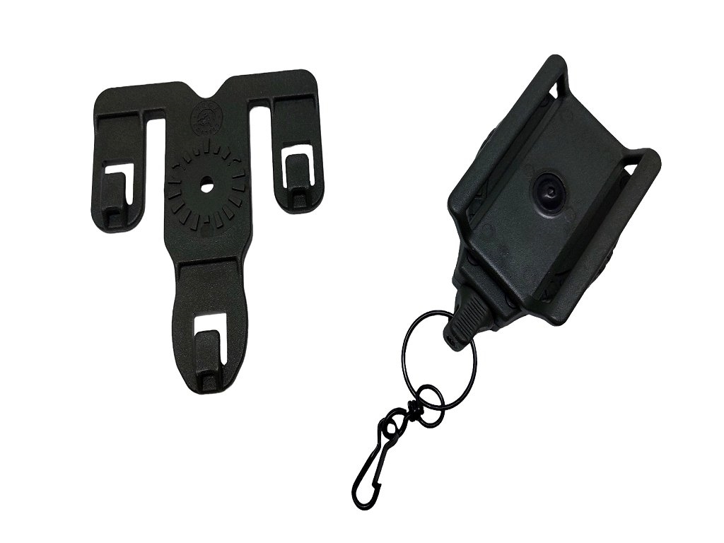 Portachiavi e correggiolo retrattile a carrucola per pistola senza blocco in chiusura Vega 8V33 in polimero